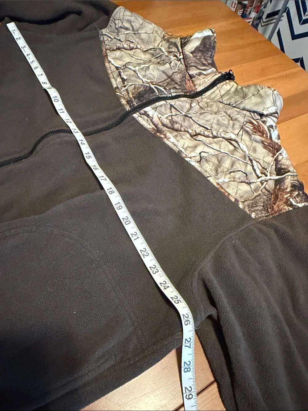 Realtree Brown Fleece Jacket with Camo Yoke